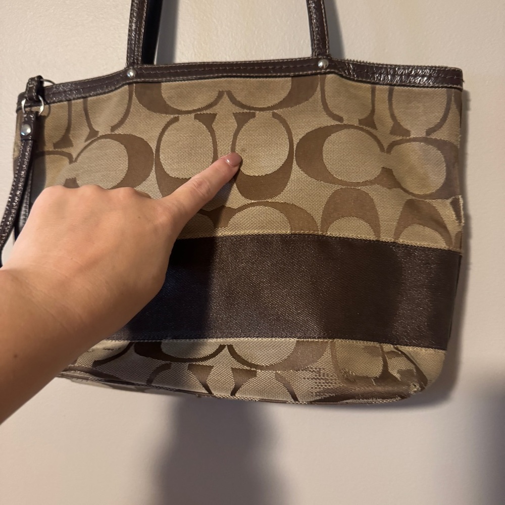 Coach Signature Brown Tote Bag - Picture 5 of 8